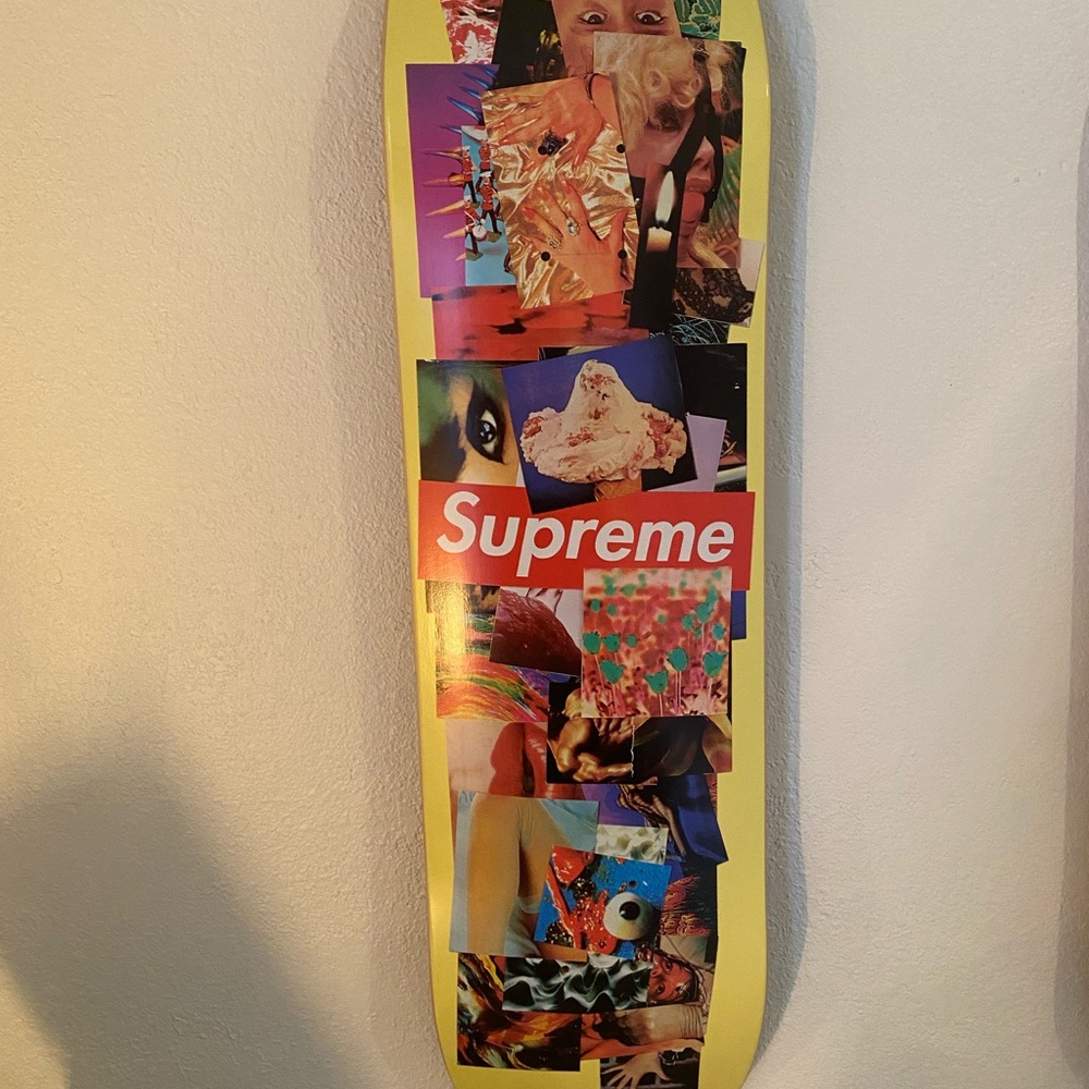 Supreme stack skateboard.